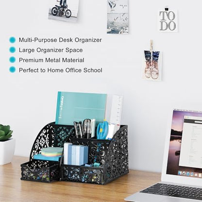 EasyPAG Desk Organizer and Pen Holder for Desk, Mesh Office Supplies