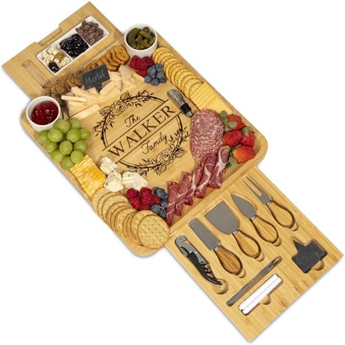 Personalized Charcuterie Board Gift Set, Custom Engraved Charcuterie