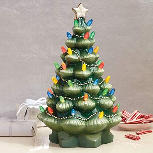 Lenox Treasured Traditions Green Christmas Lit Tree Figurine