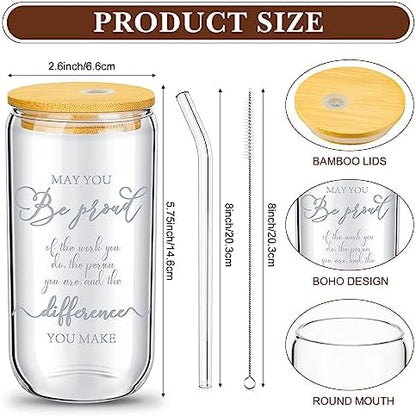 6 Set Employee Appreciation Gifts Bulk Glass Cups, Exquisite