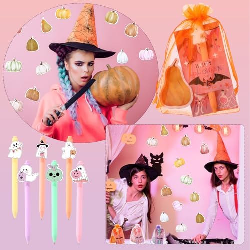 Epakh 24 Sets Halloween Party Favor Ballpoint Pen Sticky Note with