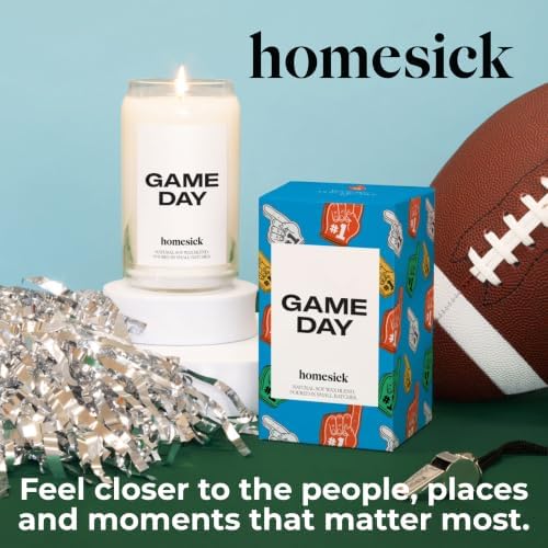 Homesick Cozy Sweater Candle – 13 oz Jar with Soy Wax Blend, Organic