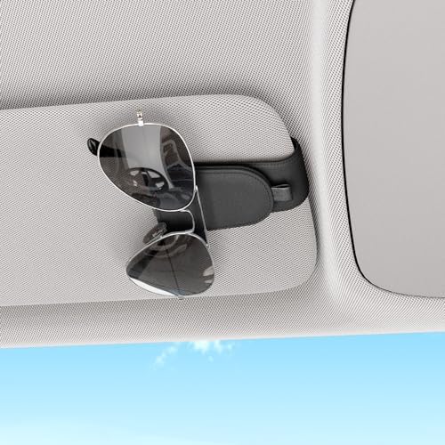 Sotfamily Magnetic Sunglass Holder for Car Visor, 2 Packs, Faux