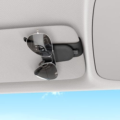 Sotfamily Magnetic Sunglass Holder for Car Visor, 2 Packs, Faux