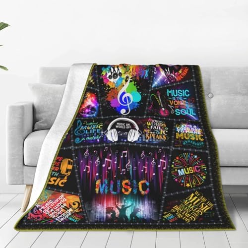 Music Gifts for Men Women,Music Blanket Gifts For Musical Lovers