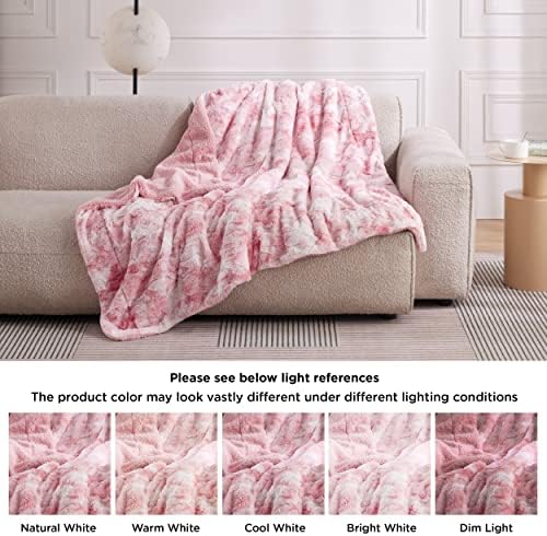 Bedsure GentleSoft Sherpa Fluffy Throw Blanket - Fleece Warm and Cozy
