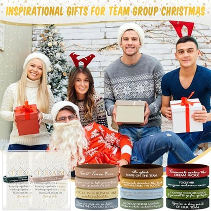 XunYee 48 Sets Employee Appreciation Motivational Bracelets, Joyous