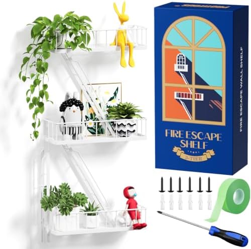 Fire Escape Shelf- New York Industrial Metal Shelf with Decorative