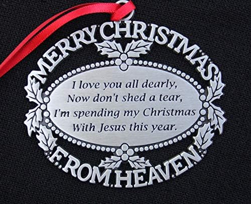 ® Pewter Finish Keepsake Memorial Ornament with Poem in Gift Box