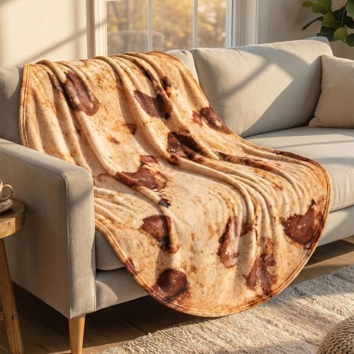 Excervent Realistic Chocolate Cookie Blanket, 300 GSM Funny Realistic