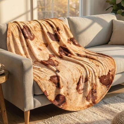 Excervent Realistic Chocolate Cookie Blanket, 300 GSM Funny Realistic