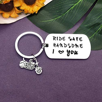 Vadaka Biker Gift Ride Safe Keychain Motorcycle Jewelry Valentine's