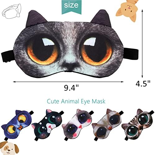ZOOFOX 16 Pack Cute Animal Sleep Masks, 3D Blackout Blindfolds for