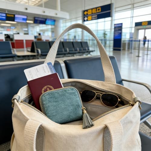 Small Travel Jewelry Case - Jewelry Travel Organizer Bag with Tassel