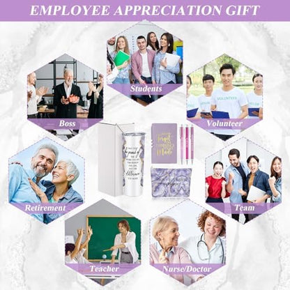 Domensi 6 Pcs Employee Appreciation Gift Set for Women, Purple