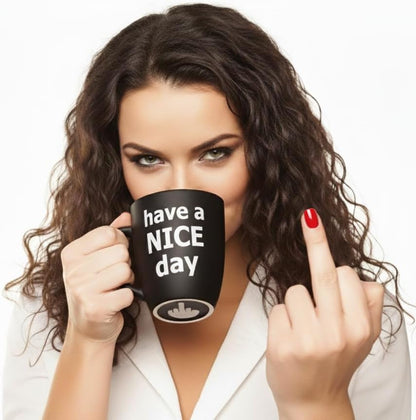 Decodyne Funny Coffee Mug, Gag White Elephant Gifts for Adults and