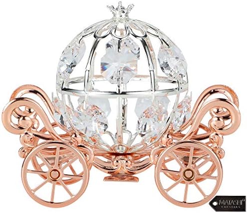 Matashi Rose Gold & Silver Plated Princess Pumpkin Coach Ornament w