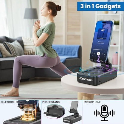 JTEMAN Cell Phone Stand with Bluetooth Speaker,Birthday Gifts for Men