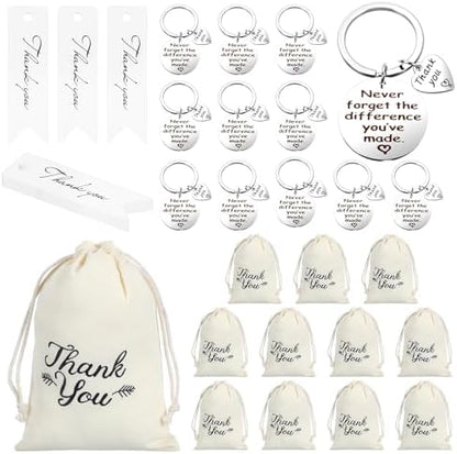 MAQUITA 36 Pcs Thank You Keychains Gift for Coworker Appreciation