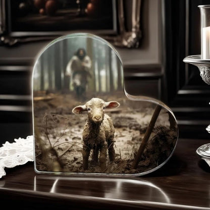 Christian Jesus and Lamb Decor,Spiritual Thank you Christian Gifts for