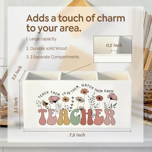 Teacher Appreciation Pen Pencil Utensil Holder for Women