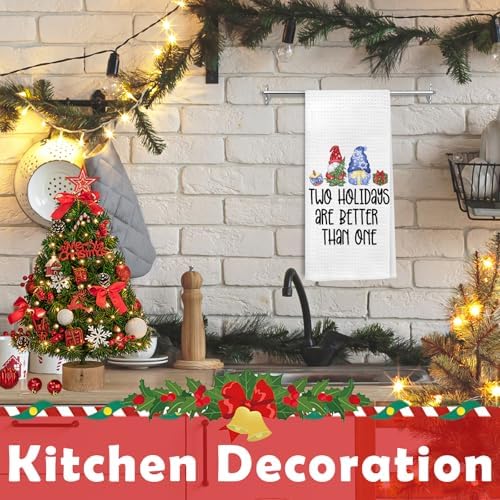 Christmas Hanukkah Gnome Kitchen Dish Towels, Hanukkah Gifts for Women