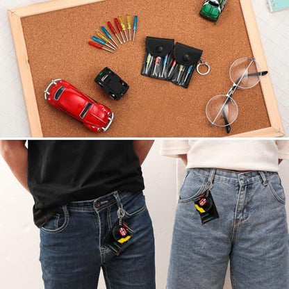Jutom 32 Pcs Mini Tape Measure Screwdriver Keychain Set Bulk