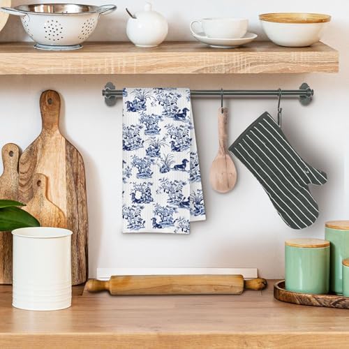 Chinoiserie Dachshund Kitchen Towels, Weiner Dog Gifts for Women Dish