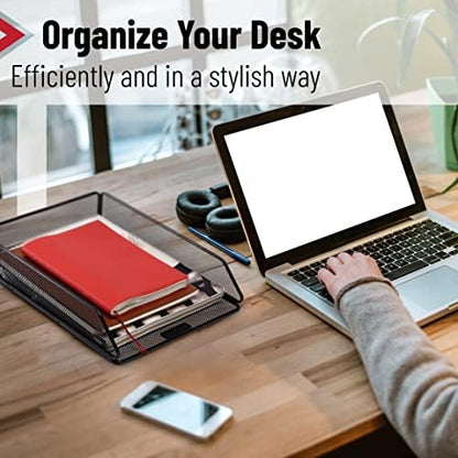 Mr. Pen- Mesh Desk Organizer, Single Tray Desktop Organizer
