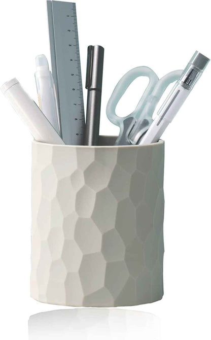 minimaliving Pen Holder,Nordic Style Silicone Waterproof Pencil Holder for Desk Simple&Modern Minimalist Makeup Organizer Multifunctional Office Supplies for Home,Kids and School(Light grey)