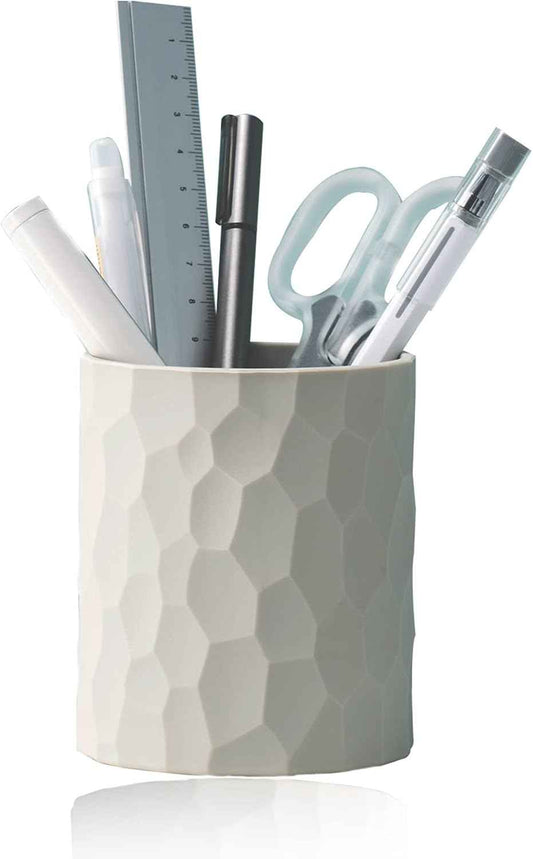 minimaliving Pen Holder,Nordic Style Silicone Waterproof Pencil Holder for Desk Simple&Modern Minimalist Makeup Organizer Multifunctional Office Supplies for Home,Kids and School(Light grey)