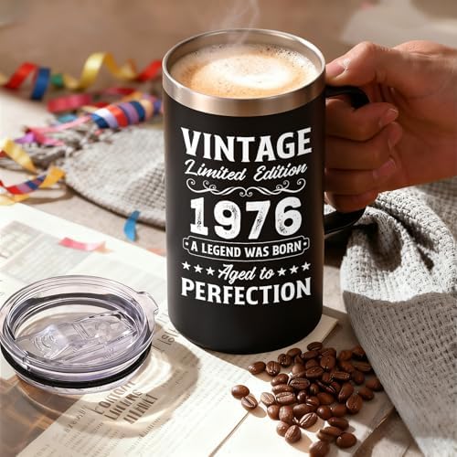 Lifecapido 50th Birthday Gifts, Vintage 1976 Aged To Perfection 20oz