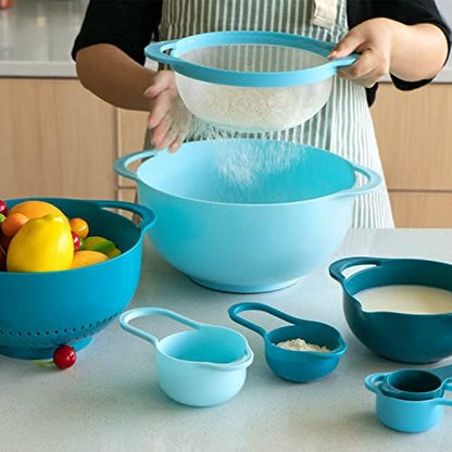 Pantula Mixing Bowls-Plastic Nesting Set of 8, Rv Camper Accessories