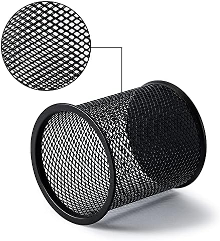 Amazon Basics Wire Mesh Pen Holder, Pencil Cup Desk Organizer for