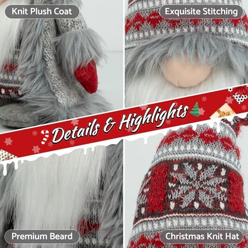 Gnome Christmas Decorations, Plush Christmas Gnome Gifts for Women