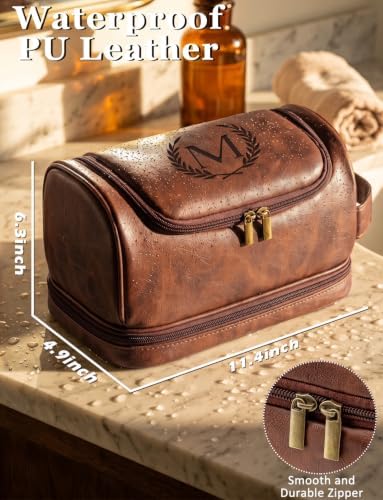 Personalized Monogrammed Hanging Travel Toiletry Bag for Men