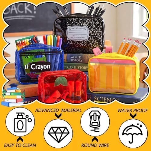 Suclain 12 Pcs Christmas Teacher Survival Kit Bag Stationery Cosmetic