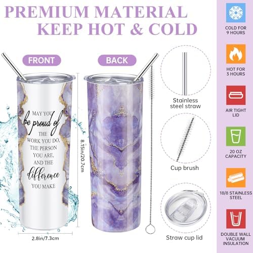 Domensi 6 Pcs Employee Appreciation Gift Set for Women, Purple