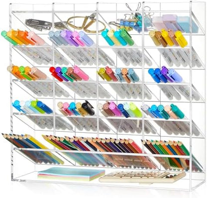 MotiMind Acrylic Pen and Marker Organizer for 250 Markers