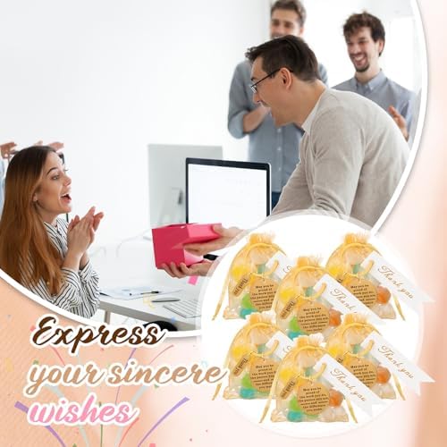 Yinkin 72 Pcs Employee Appreciation Gifts Bulk Thank You Keychains