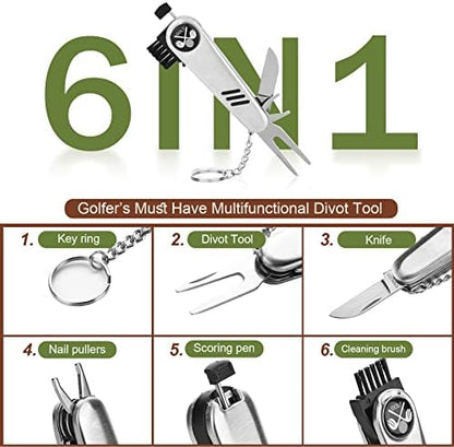 Jiskan Golf Gifts for Men and Women, Golf Accessories Set with Hi-End