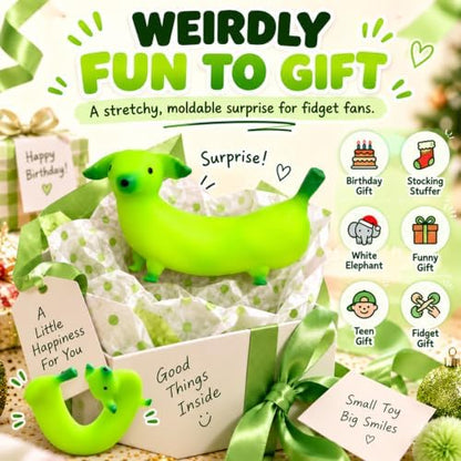Banana Dog Squishy Toy, Sand Moldable Squeeze Fidget Toy