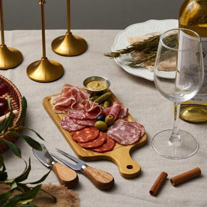 Ziliny 1 Sets Baby Shower Prizes Mini Charcuterie Board, Teak Color