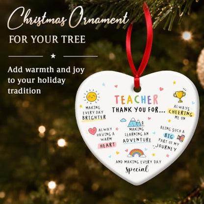 Teacher Ornaments for Christmas Tree 2026, Thank You Gifts for