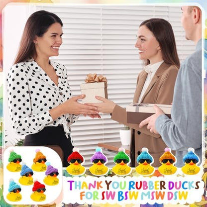 Liliful 24 Sets Adult Social Worker Gifts Rubber Ducks Party Favors