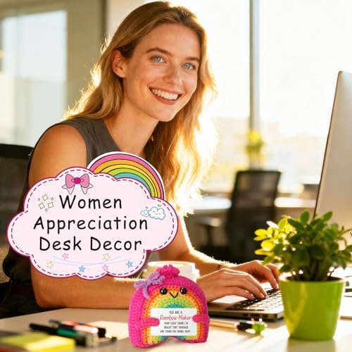 Teacher Appreciation Gifts, Thank You Gifts for Women Rainbow Crochet