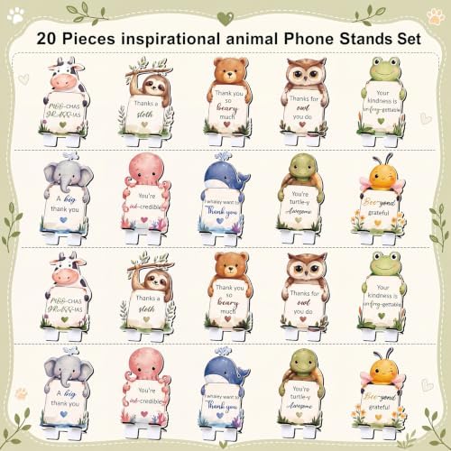 Tellegloww 20 Pcs Employee Appreciation Gifts Cute Animals Phone