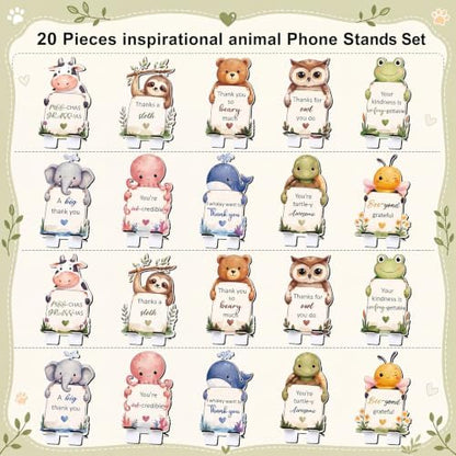 Tellegloww 20 Pcs Employee Appreciation Gifts Cute Animals Phone