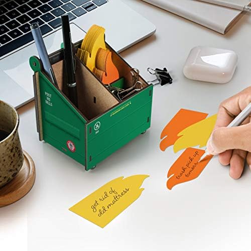Genuine Fred The Original DESK DUMPSTER Pencil Holder with Flame Note