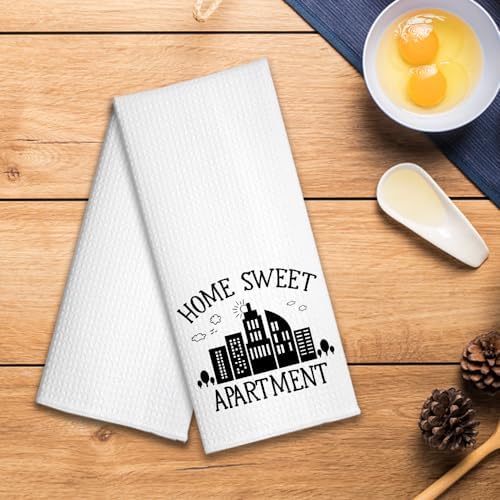 Hafhue Home Sweet Apartment Kitchen Towels, Funny Kitchen Towels